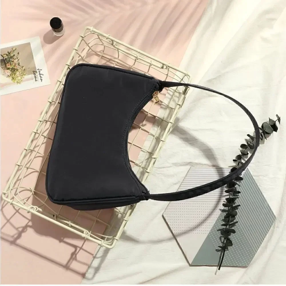Black Nylon Shoulder Bag